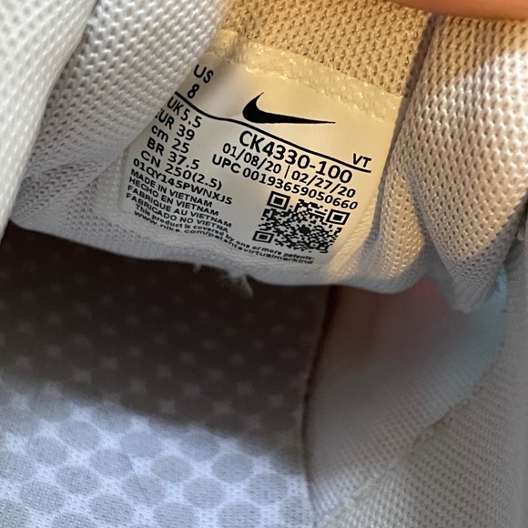 Nike Alphina 5000 Womens Size 8 White Orange Athletic Running Shoes Sneakers - Picture 6 of 7